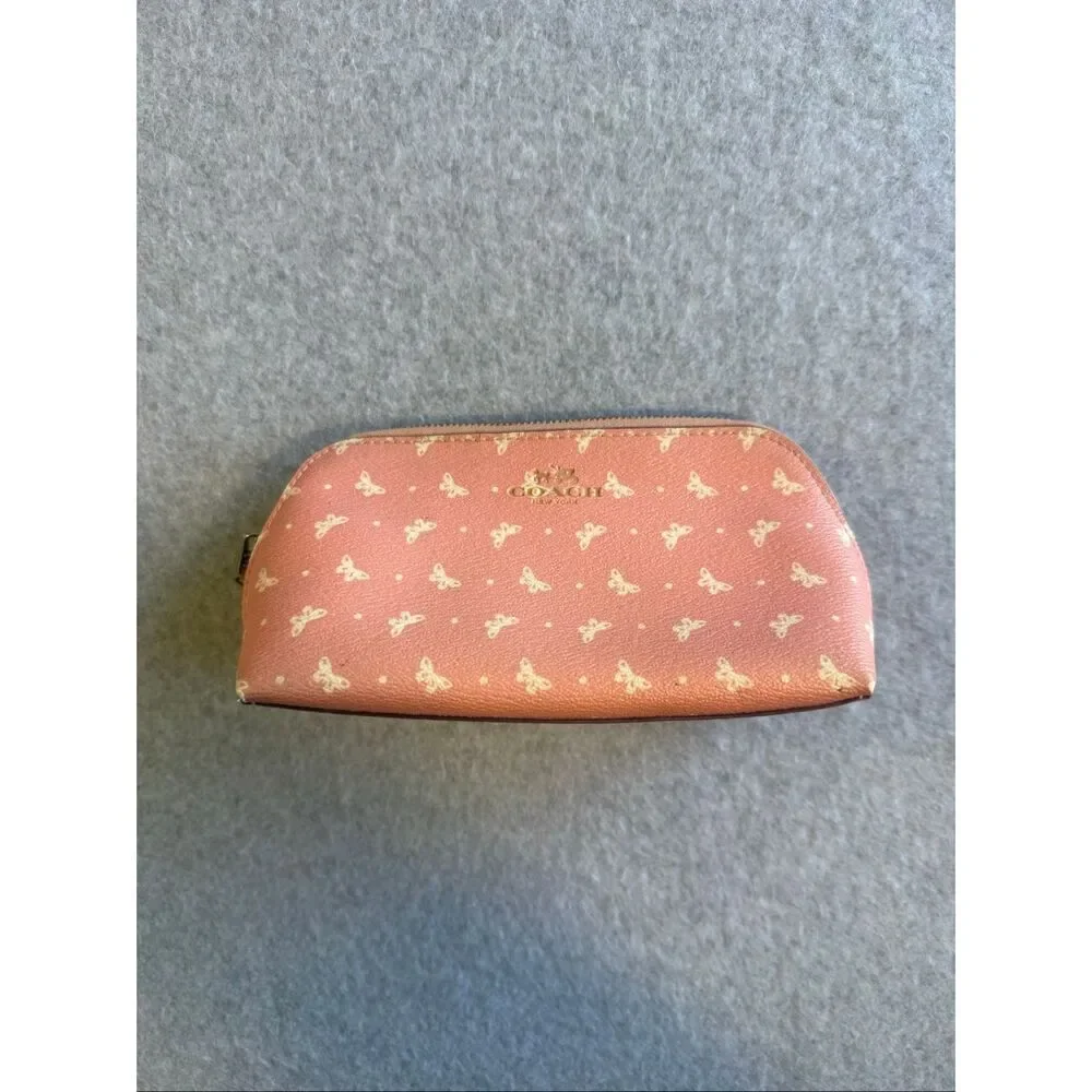 Coach butterfly dot print cosmetic case
